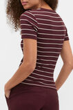 Heritage Rib Tee  Plum Red Stripe  hi-res