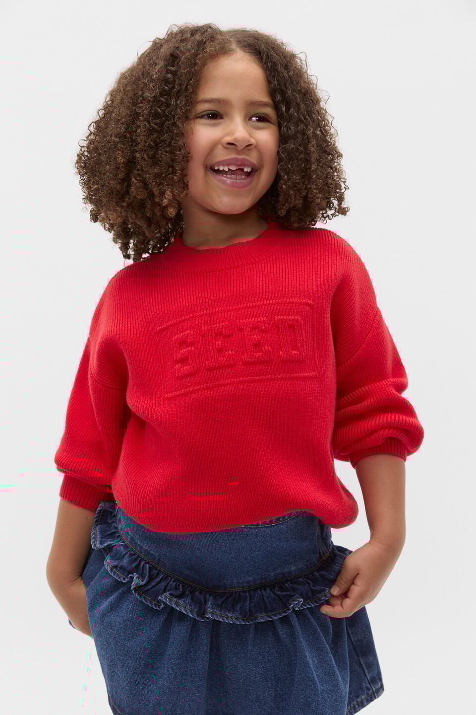 Logo Knit Sweater  Chilli Red