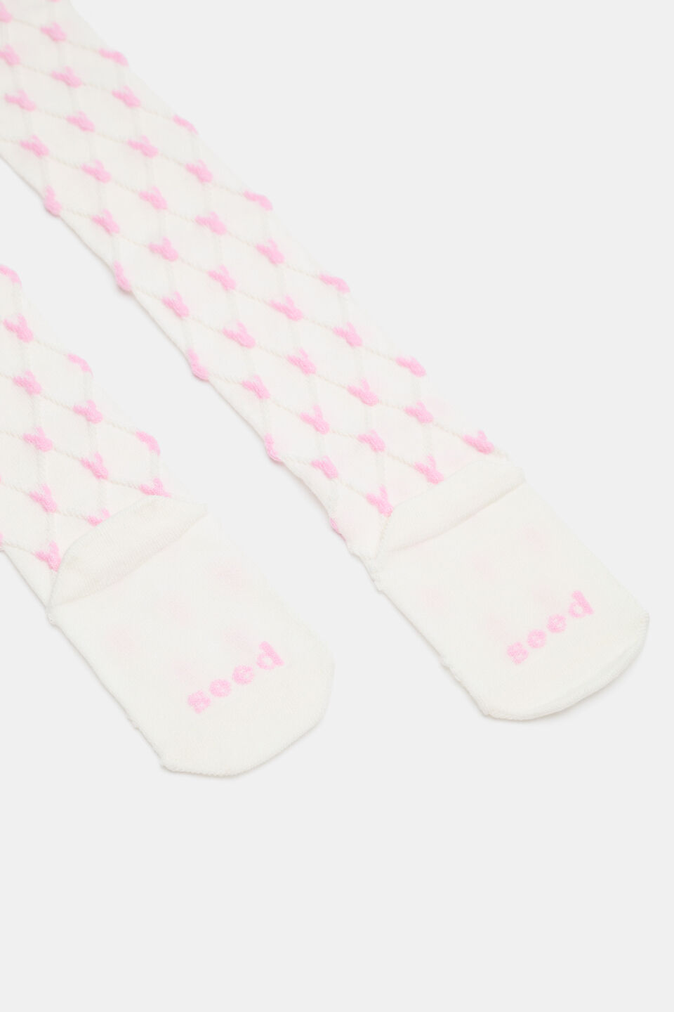 Bunny Jacquard Tights  Vanilla