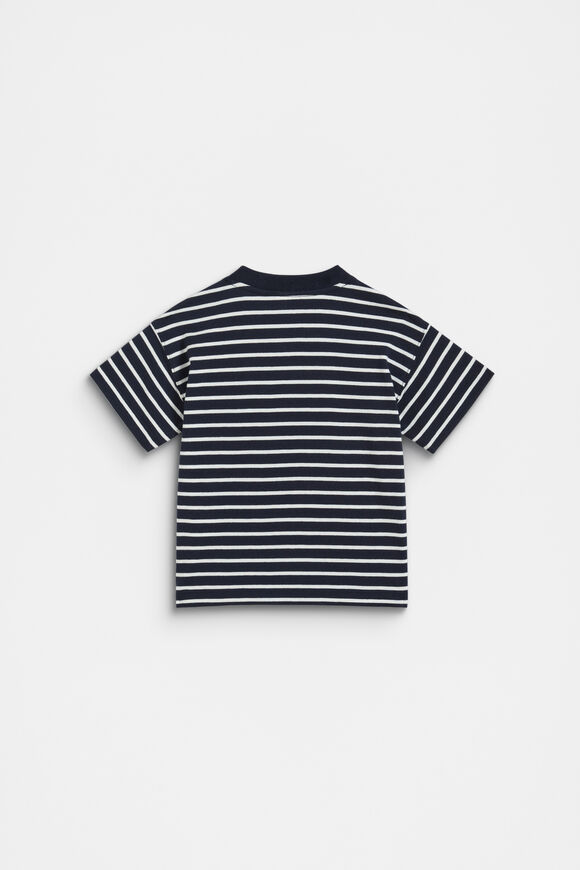 Core Stripe Logo Tee  Midnight Blue  hi-res