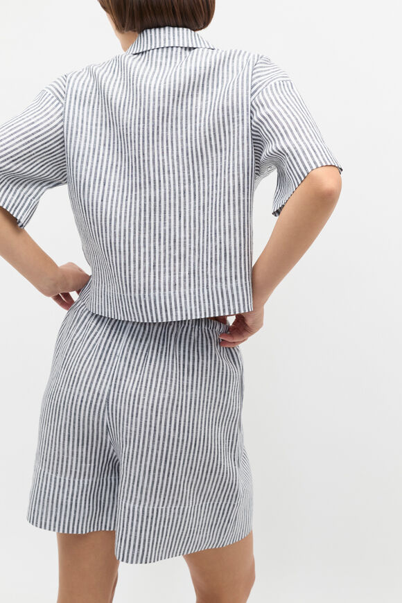 Linen Stripe Short  Twilight Blue Stripe  hi-res