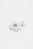 Organza Flower Duck Clip  White  hi-res