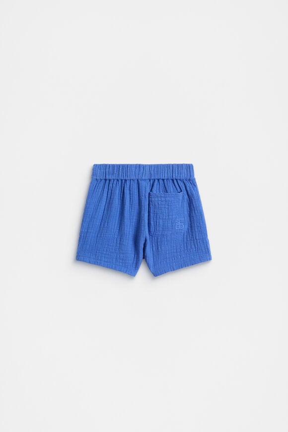 Pull On Texture Short  Azure Blue  hi-res