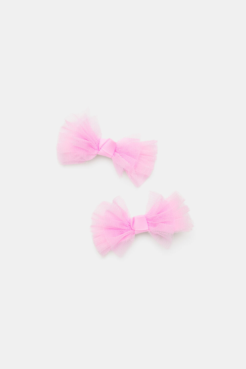 Tulle Bow Snaps  Candy Pink