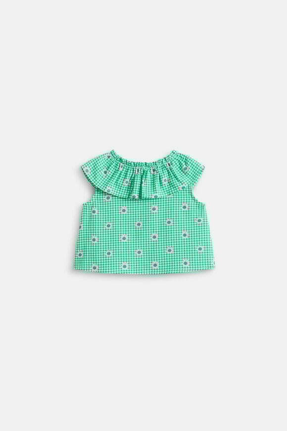 Check Flower Top  Light Evergreen  hi-res