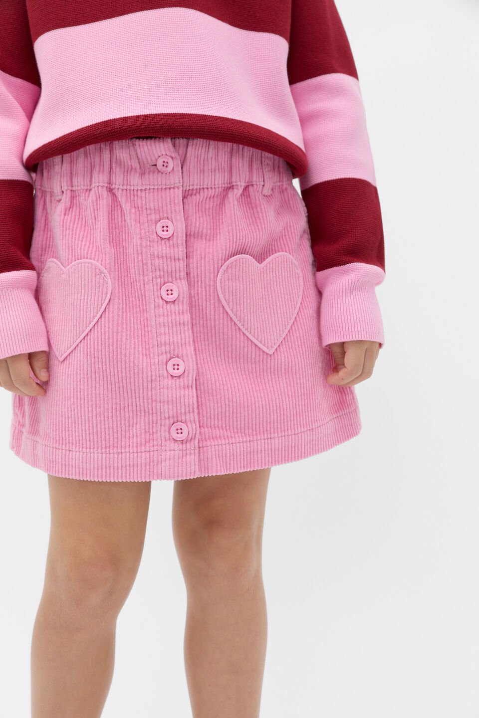 Heart Pocket Skirt  Candy Pink