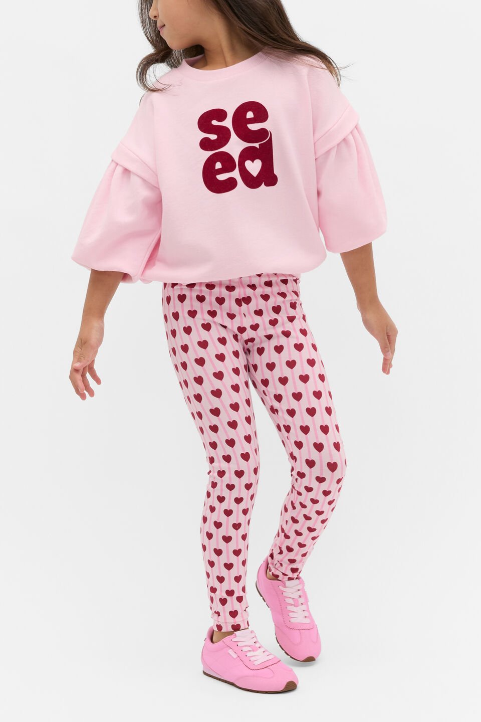 Heart Legging  Pink Lemonade