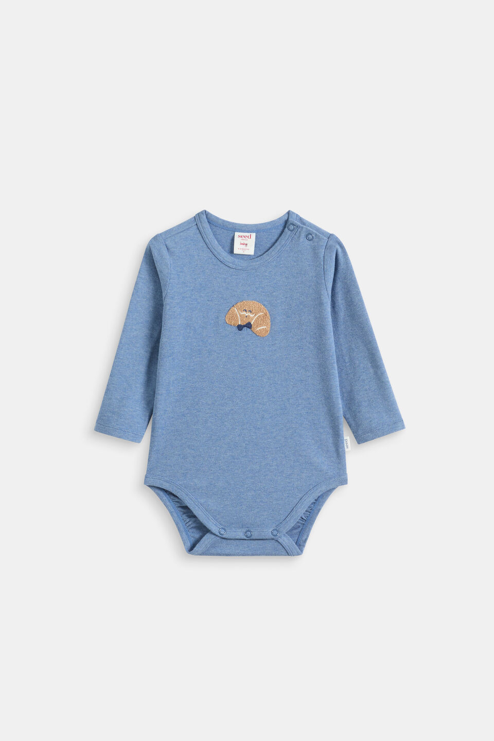 Croissant Bodysuit  Navy Marle