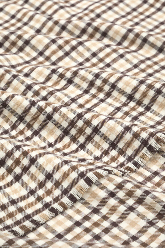 Multi Check Scarf  Cocoa  hi-res