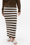 Boucle Stripe Knit Skirt  Dark Praline Stripe  hi-res