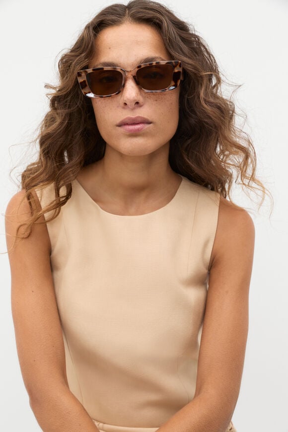Poppy Rectangle Sunglasses  Spice Tort  hi-res