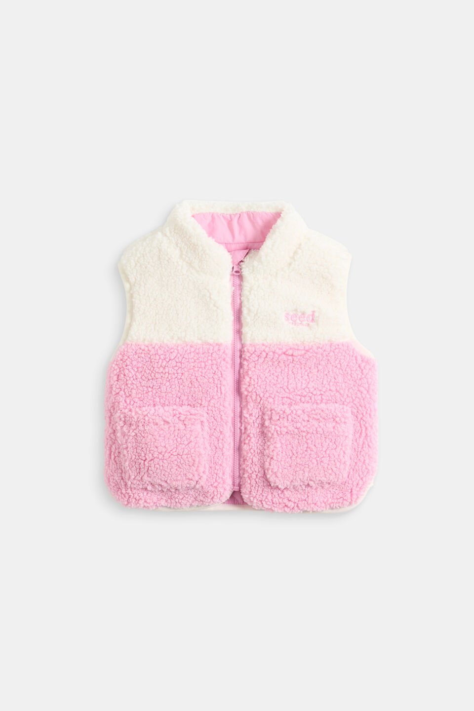 Reversible Logo Vest  Candy Pink