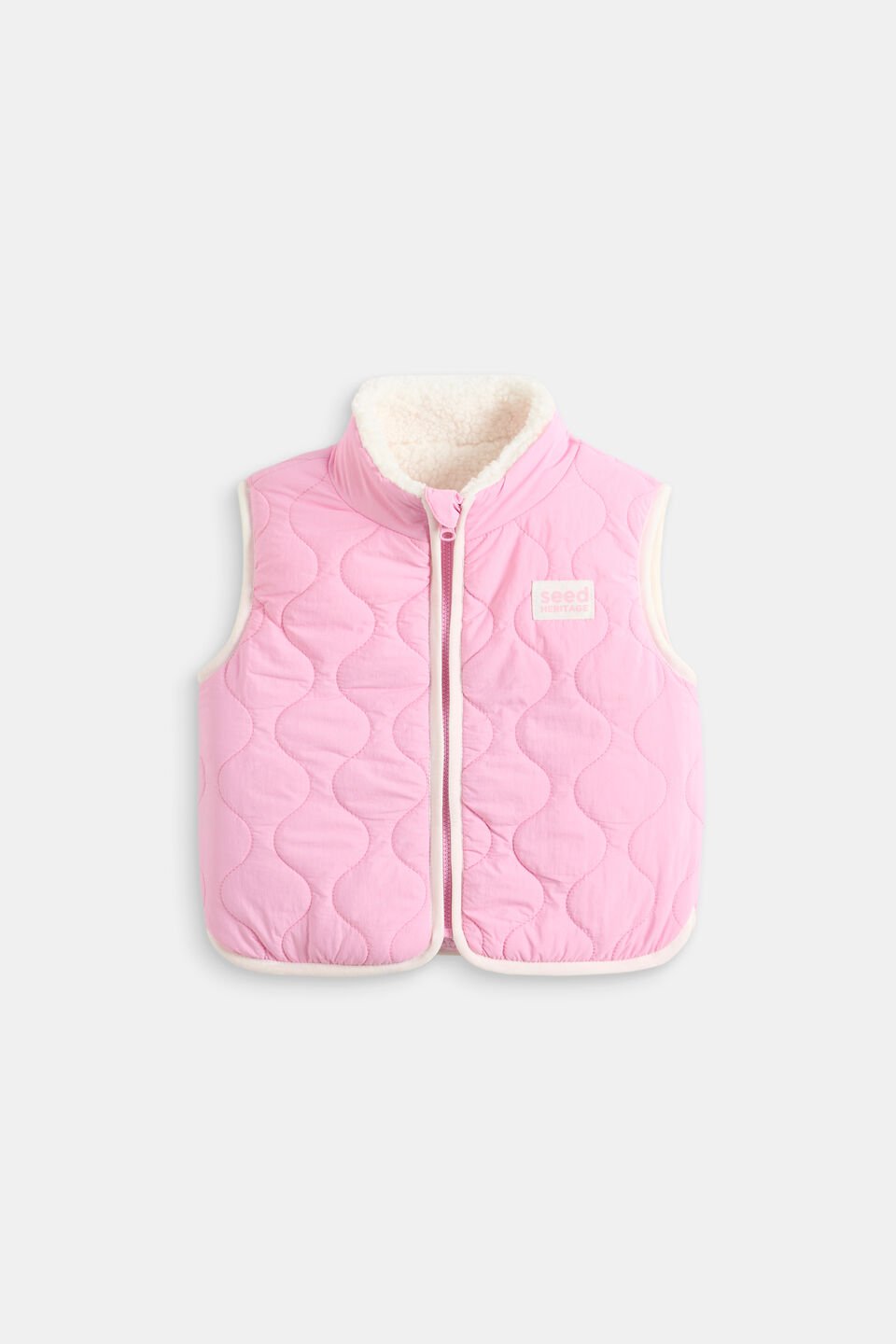 Reversible Logo Vest  Candy Pink
