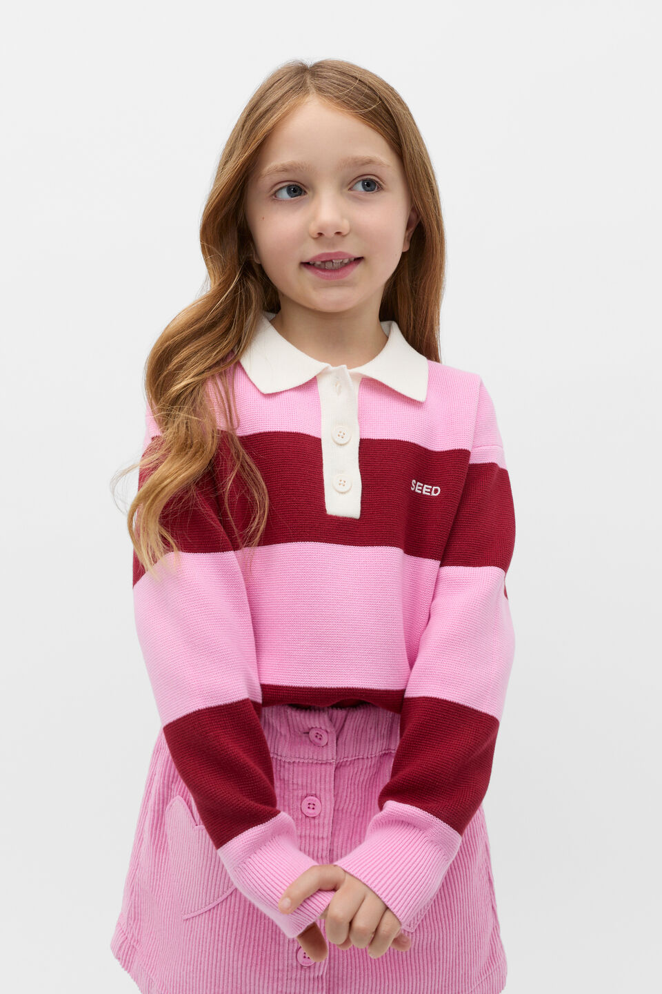 Knit Rugby  Dark Cherry