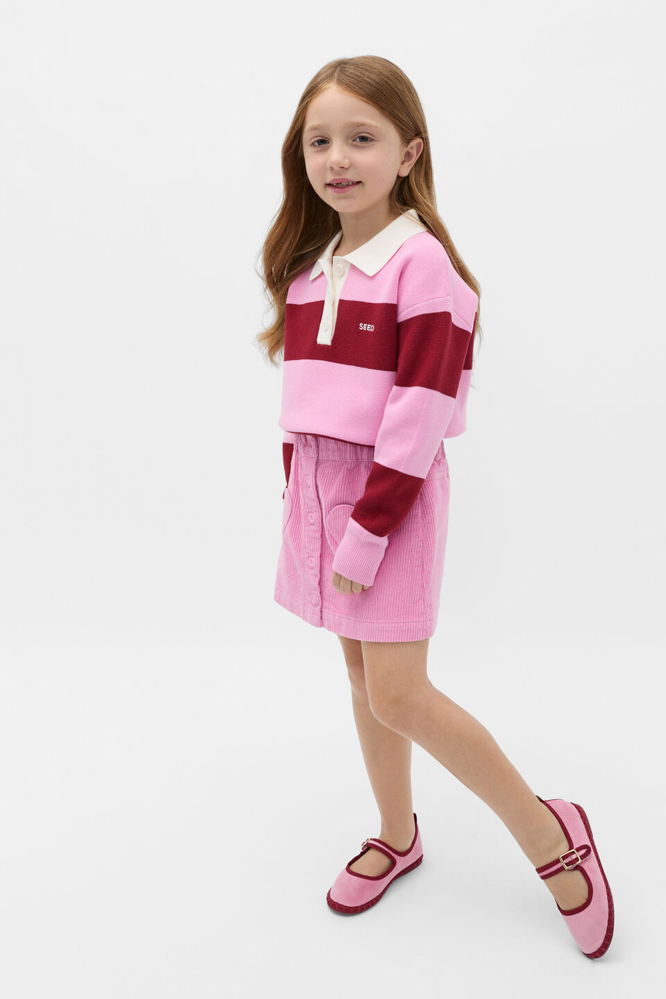 Knit Rugby  Dark Cherry