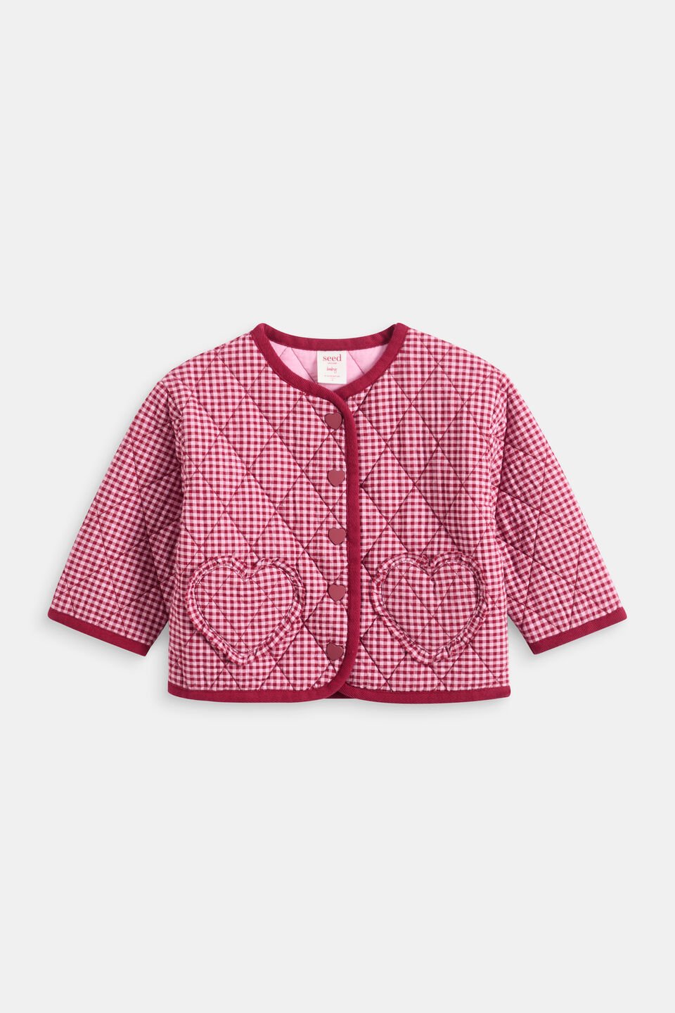 Gingham Jacket  Dark Cherry