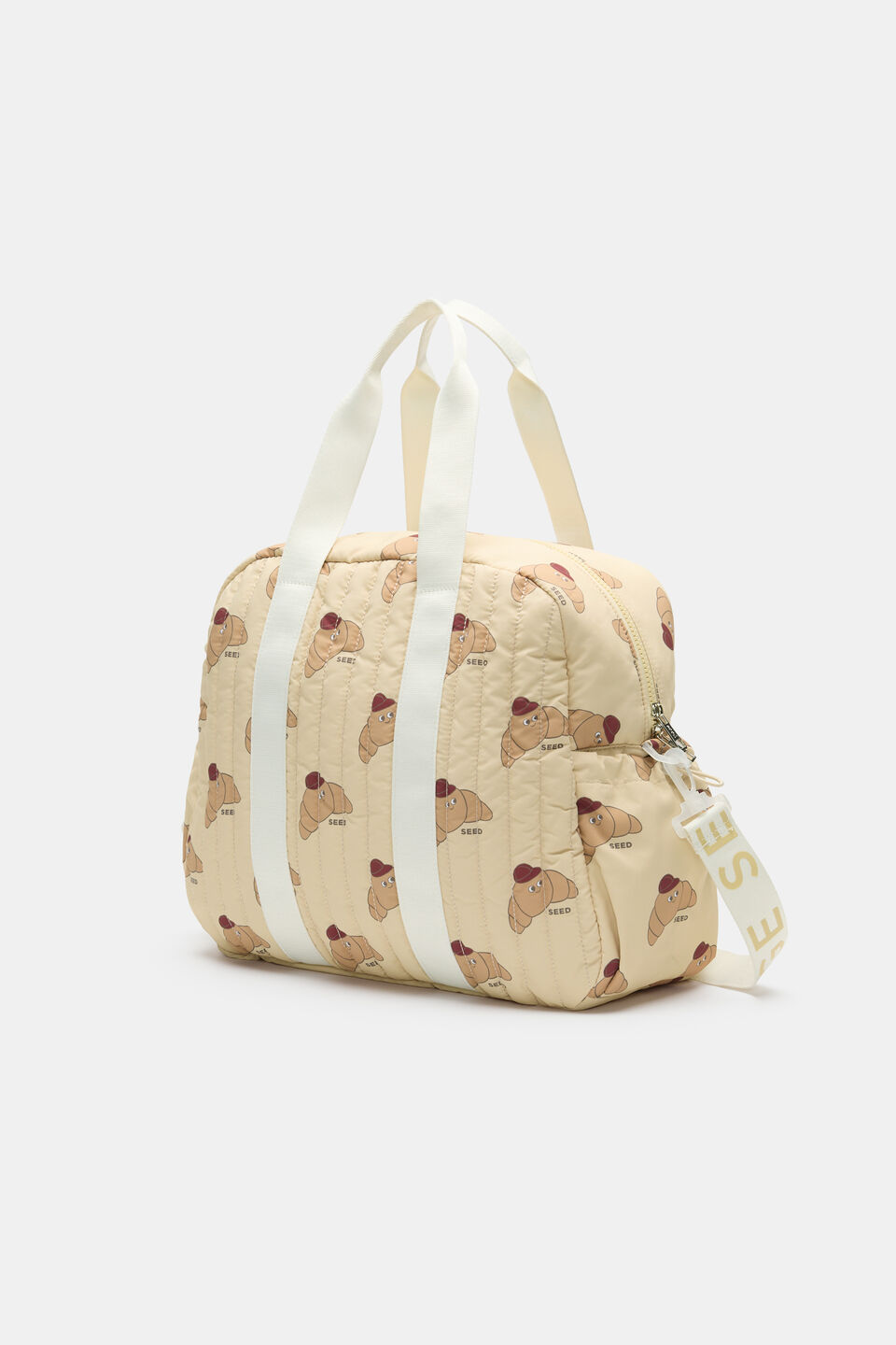 Baby Quilted Overnighter  Croissant