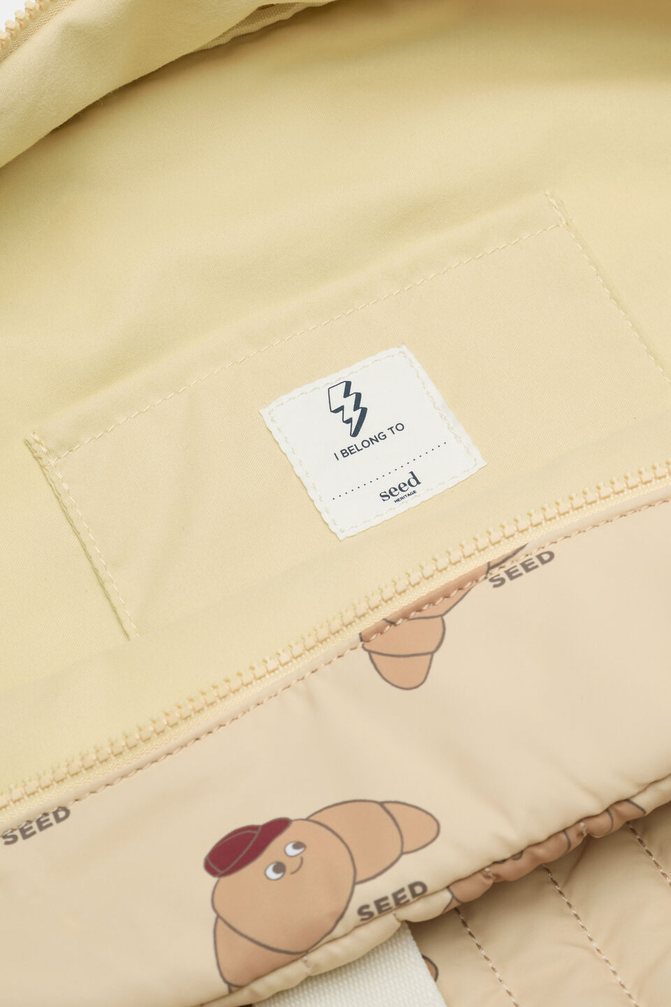 Baby Quilted Overnighter  Croissant