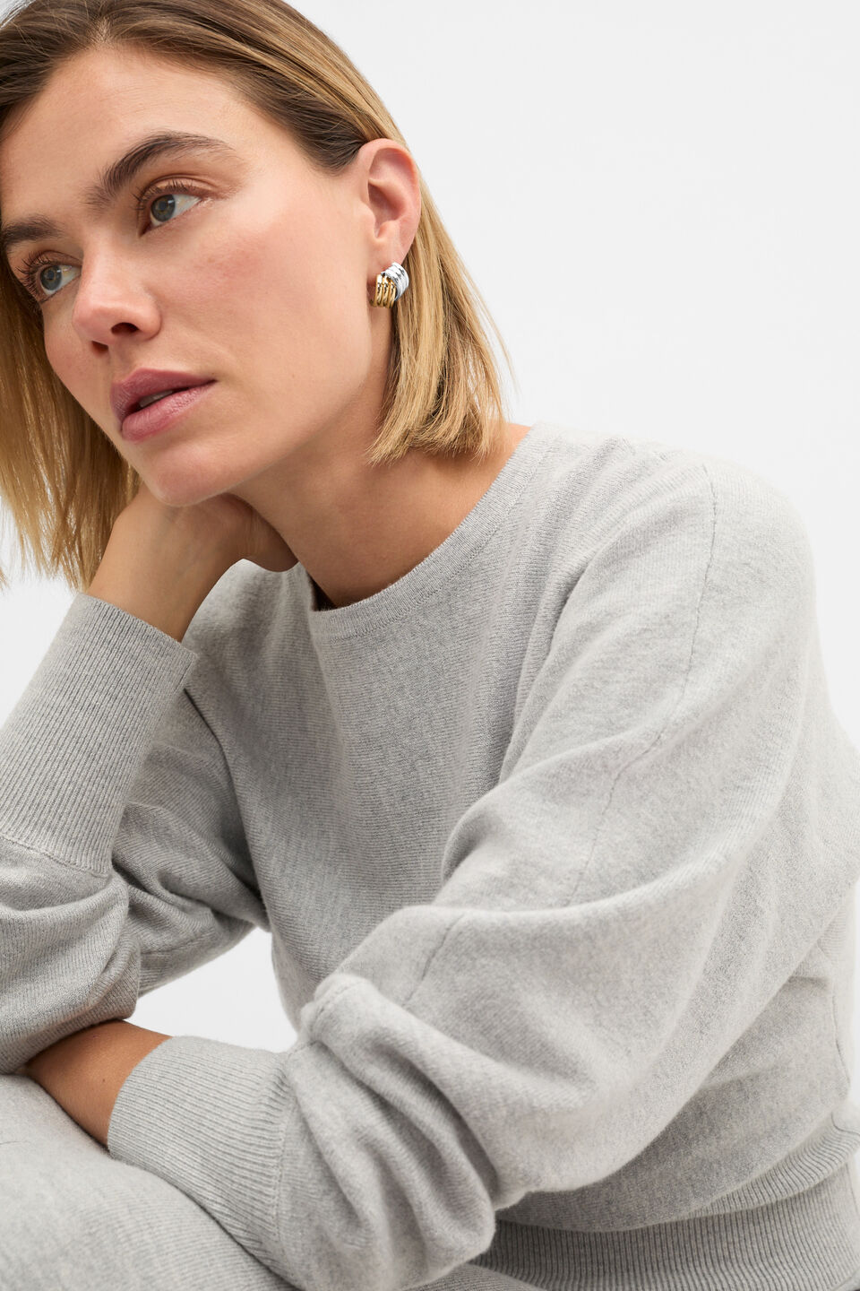 Ribbed Stud  Gold Silver