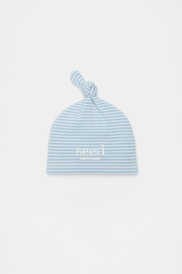 Core Logo Knot Hat  Blue Stripe  hi-res