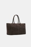 Softly Structured Suede Tote  Chocolate  hi-res