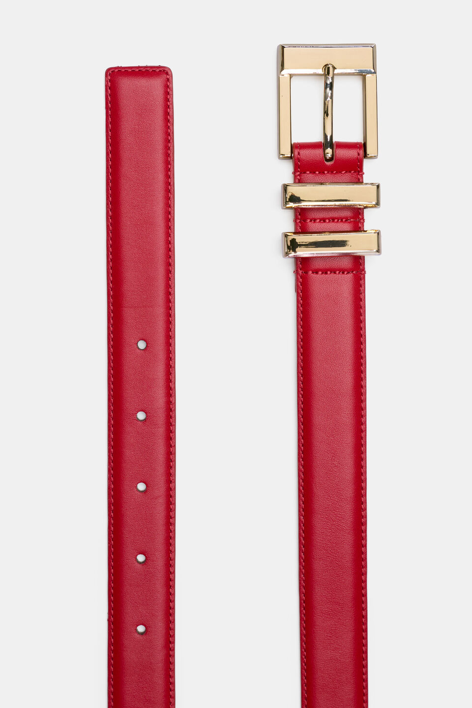 Elle Square Buckle Belt  Poppy