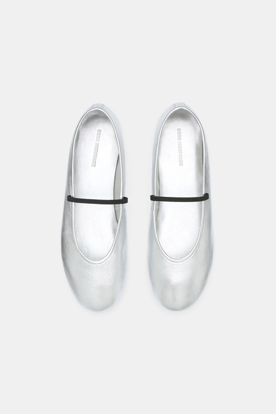 Ariel Ballet Flat  Silver