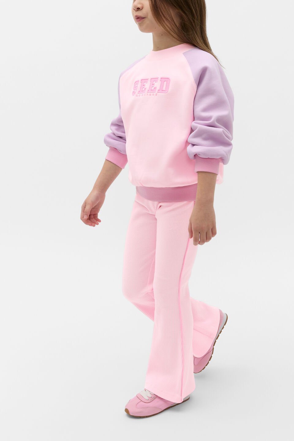 Colour Block Logo Sweat  Pink Lemonade