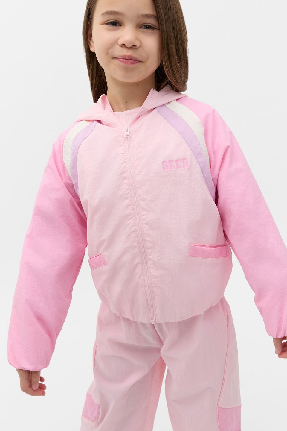 Spliced Logo Spray Jacket  Multi