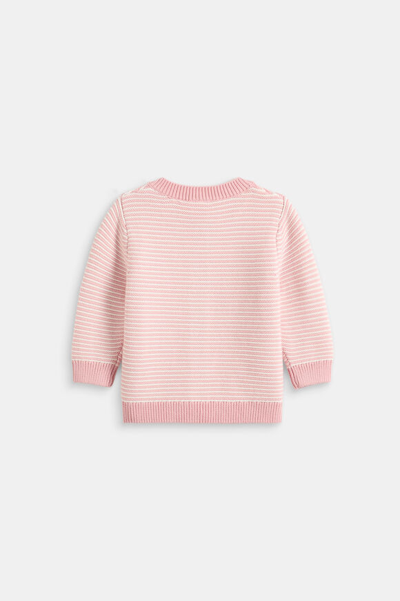 Logo Knit Cardigan  Blush Stripe  hi-res