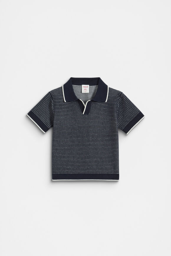 Knit Polo  Midnight Blue  hi-res