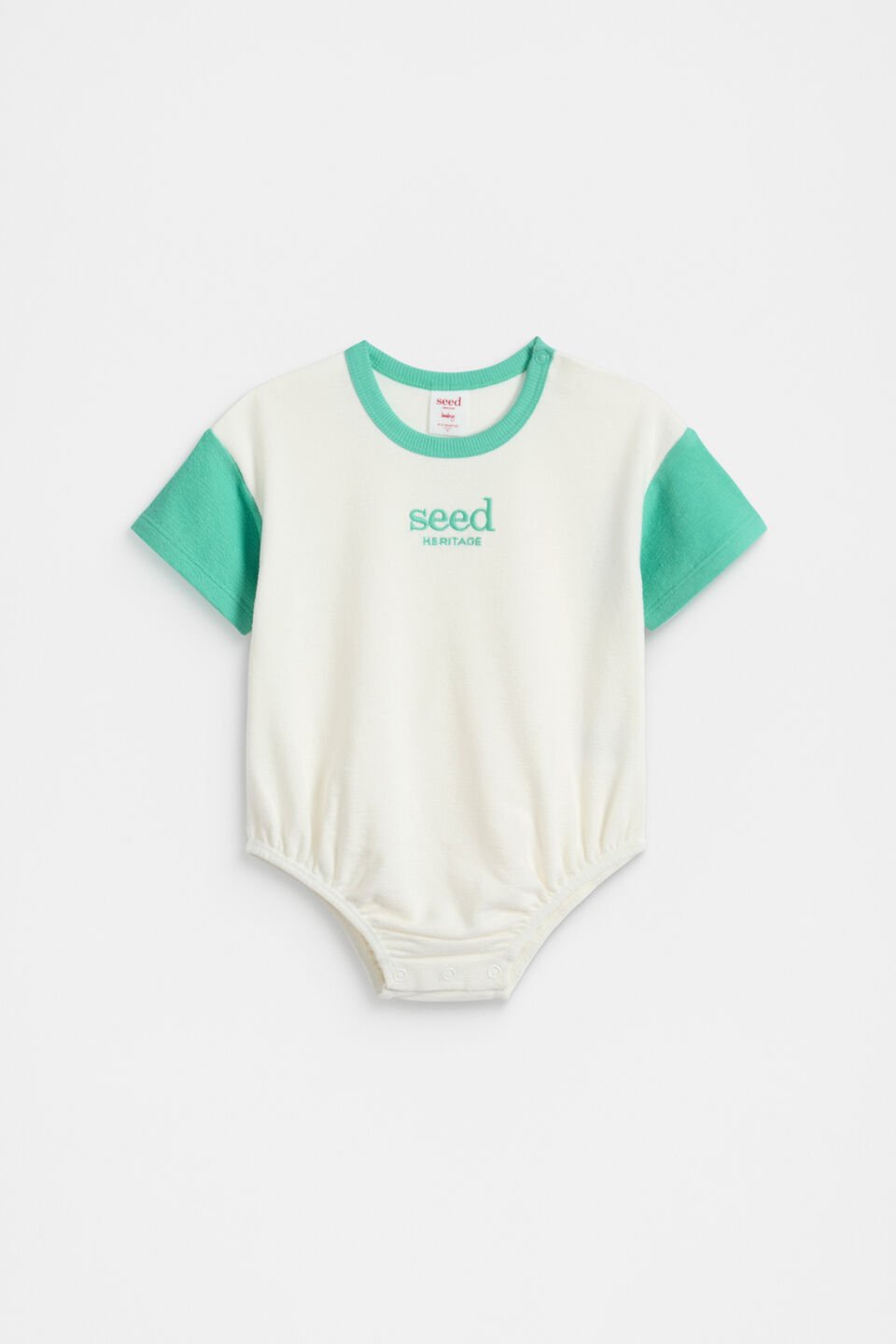 Logo Oversized Bodysuit  Classic Cream