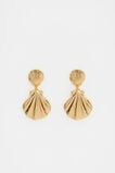Shell Charm Statement Drop Ear  Gold  hi-res