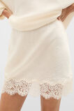 Lace Trim Mini Skirt  Coconut Cream  hi-res