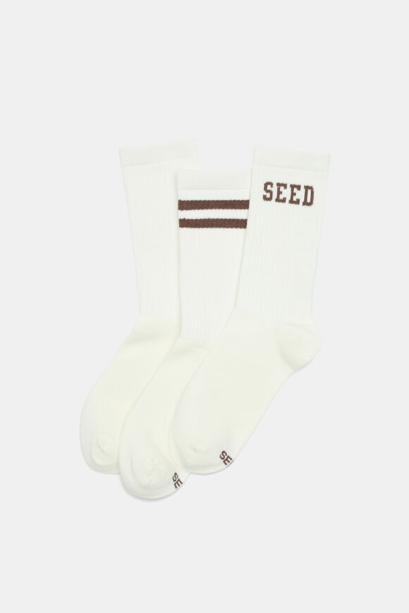 Teen Assorted 3 Pack Sock  Chocolate  hi-res