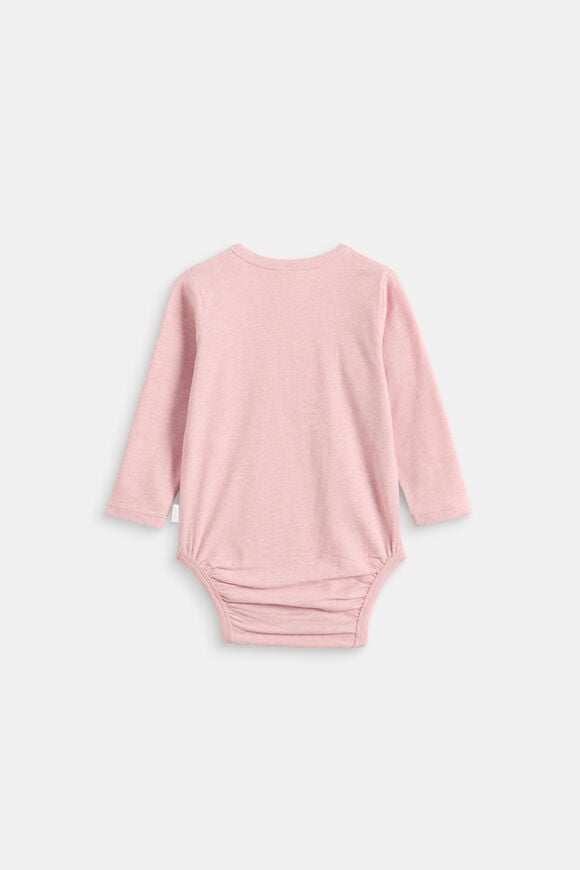Croissant Bow Bodysuit  Blush Pink Marle  hi-res