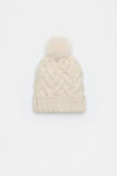 Cable Knit Beanie  Oat Marle  hi-res