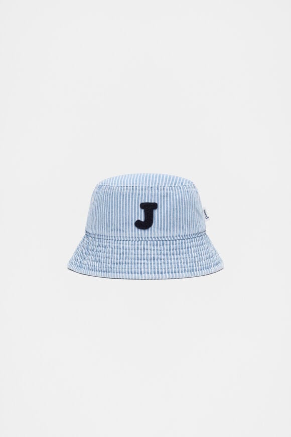 Blue Mini Initial Bucket Hat  J  hi-res