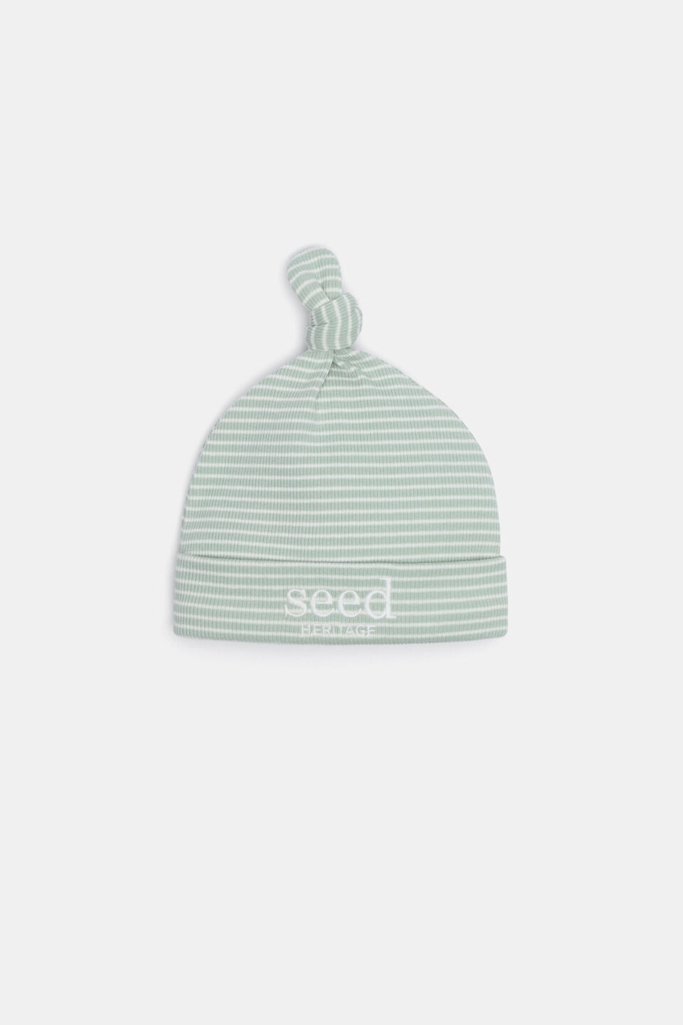 Core Rib Logo Hat  Sage Stripe