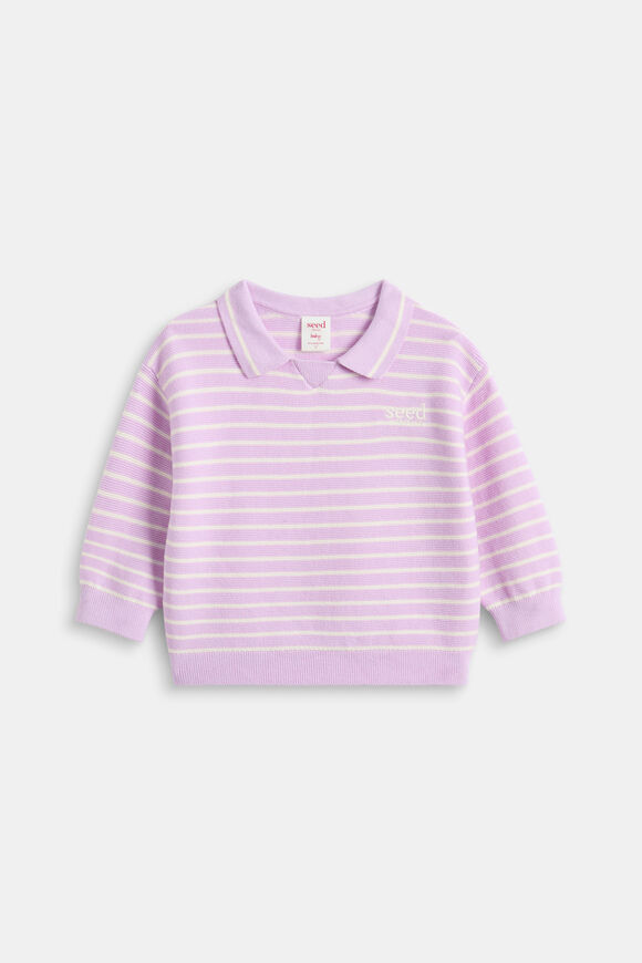 Core Logo Knit Sweater  Orchid  hi-res