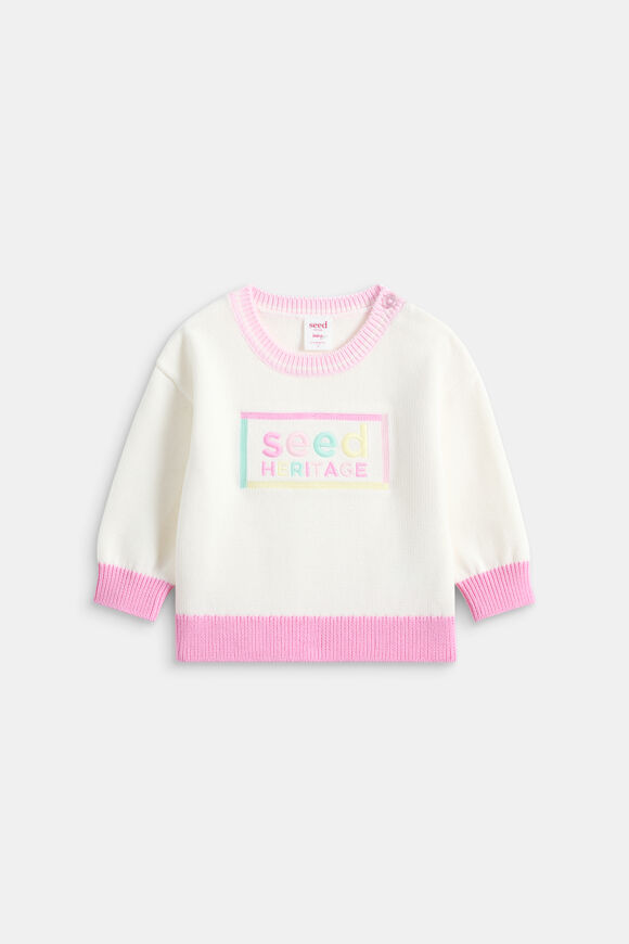 Logo Knit Sweater  Classic Cream  hi-res