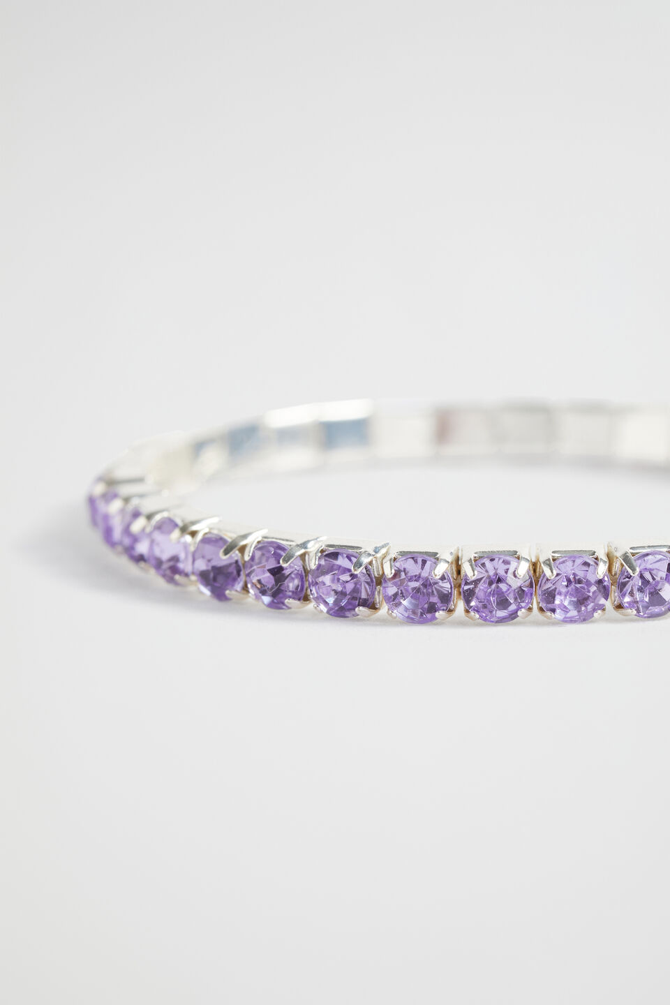 Diamante Stretch Bracelet  Orchid