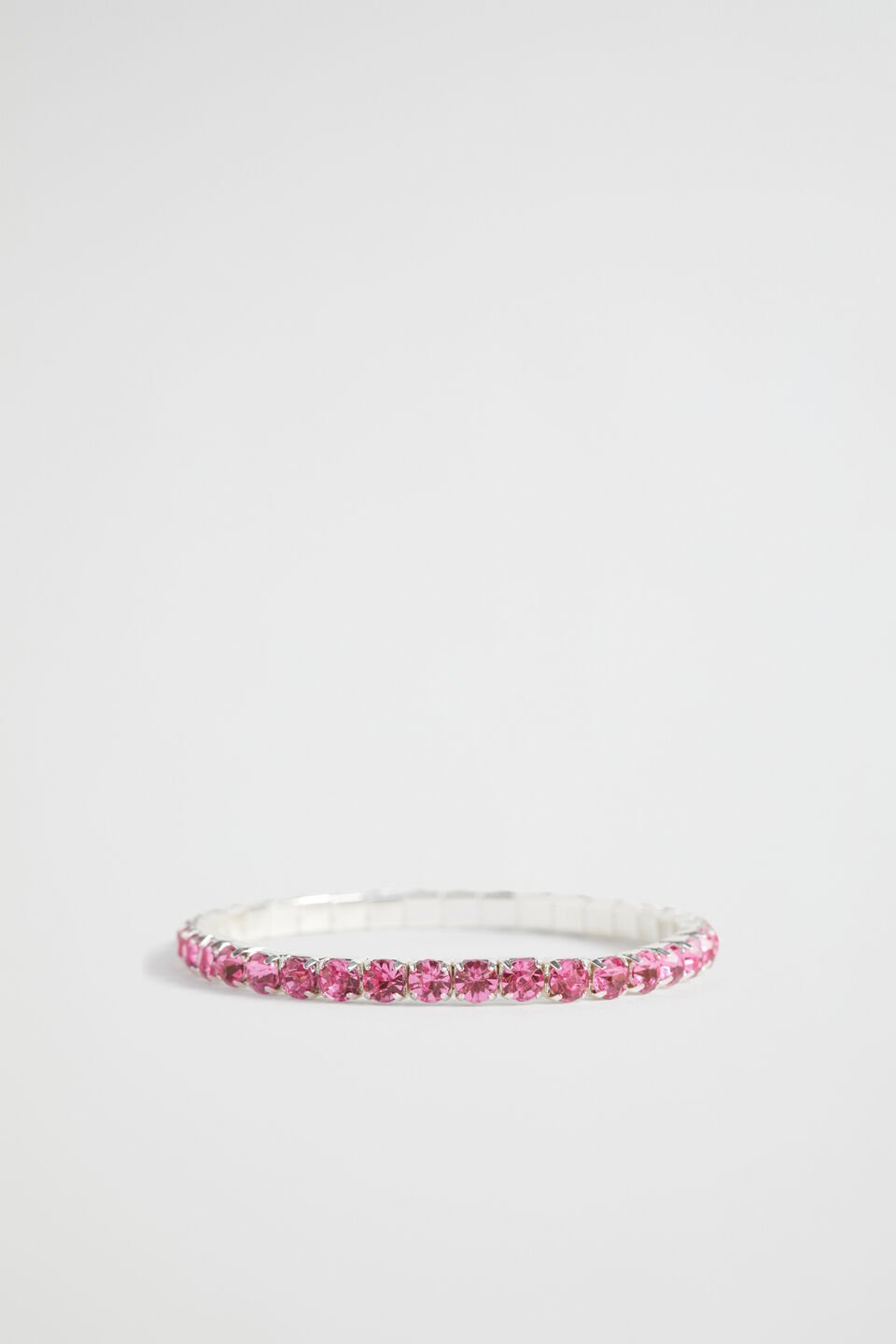 Diamante Stretch Bracelet  Pink