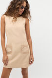 Crochet Pocket Mini Dress  Ecru  hi-res