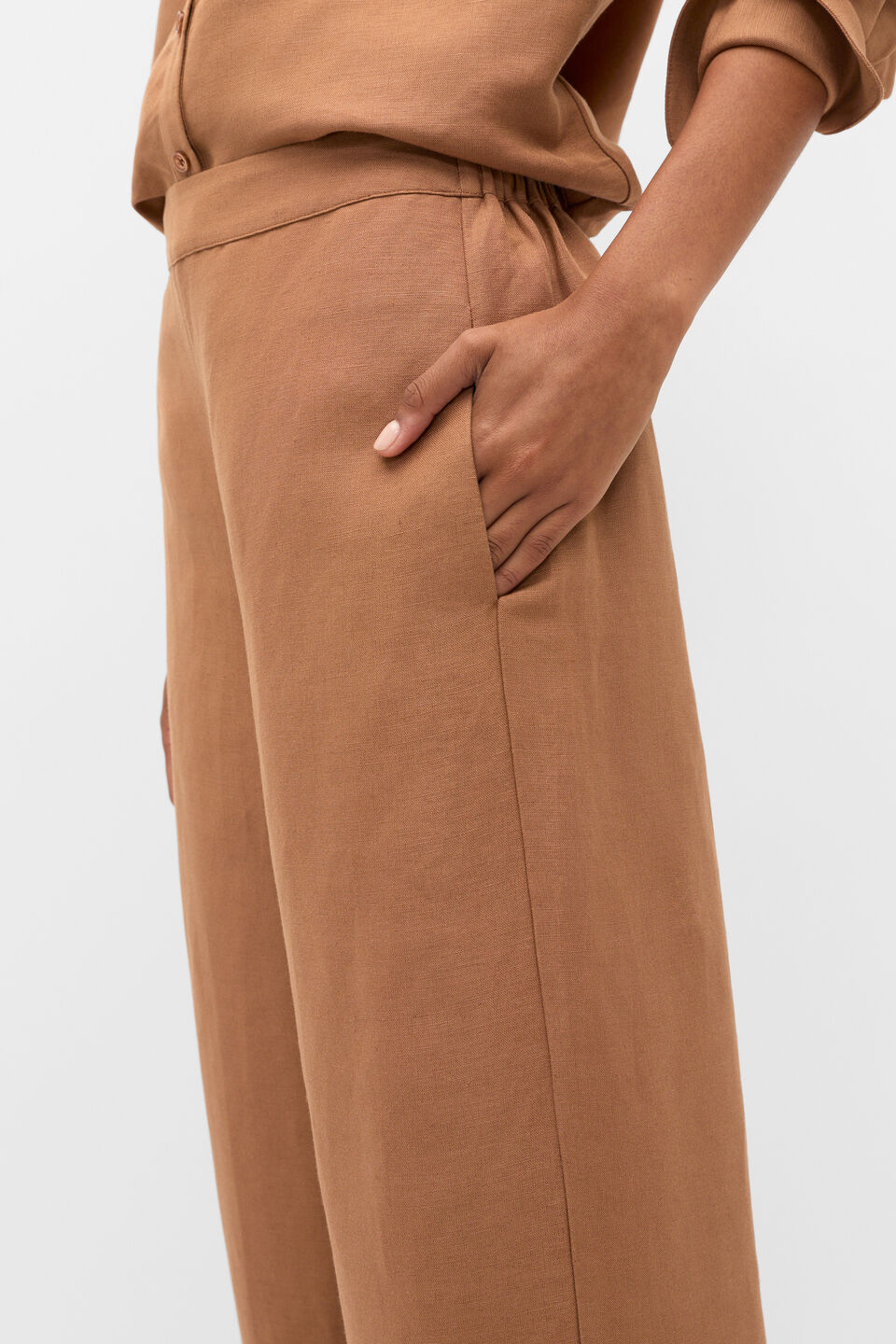 Elasticated Wide Leg Pant  Copper