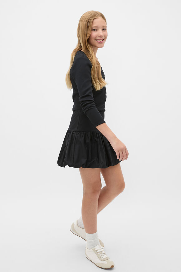 Placket Rib Tee  Black  hi-res