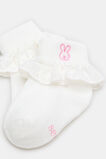 Bunny Frill Sock  Vanilla  hi-res