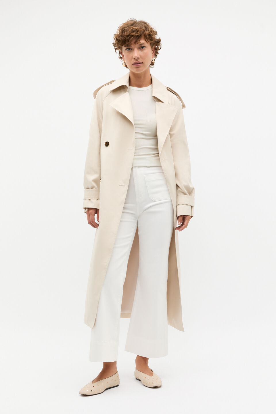 Core Rib Crew Neck Top  Cloud Cream