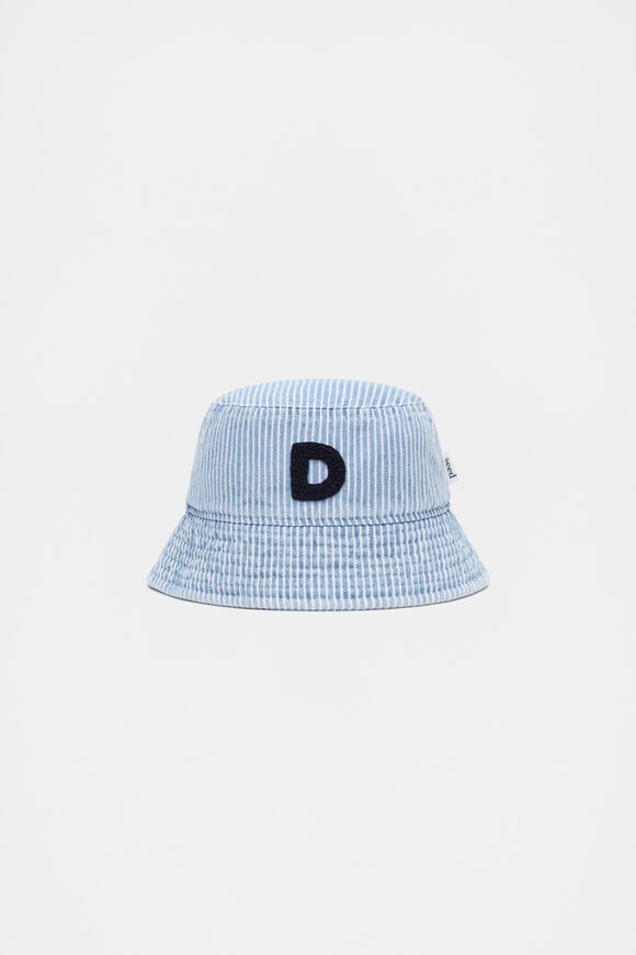 Blue Mini Initial Bucket Hat  D  hi-res