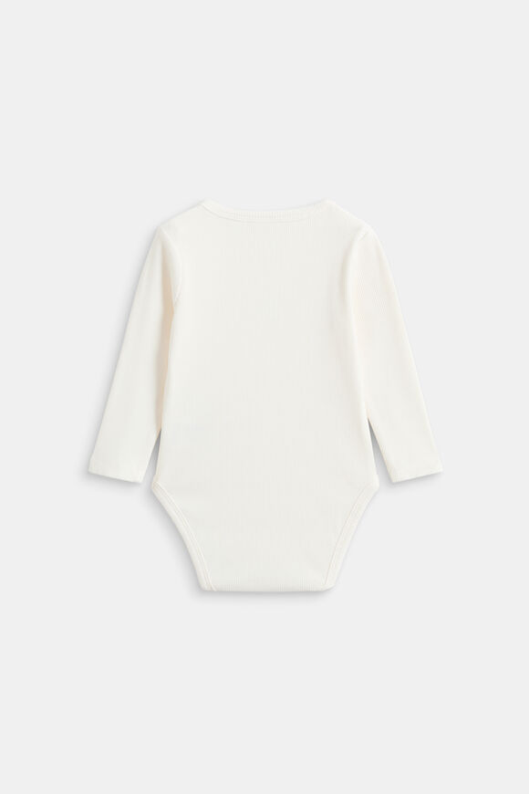 Core Logo Rib Bodysuit  Classic Cream  hi-res